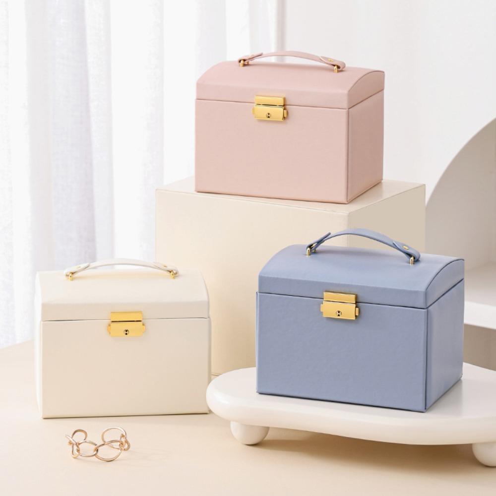 Schmuckaufbewahrung Dreischichtige Schubladen-Schmuckschatulle Multifunktionale Halsketten-Aufbewahrungsbox Neue Artikel