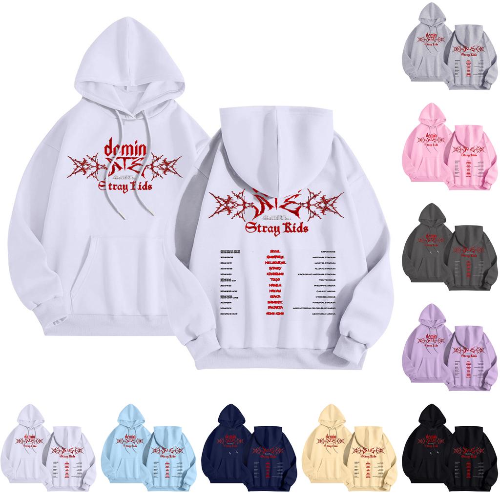Felpe con cappuccio da donna Felpe moda autunnale Stampate Casual Manica lunga Felpa larga Felpa con cappuccio autunnale