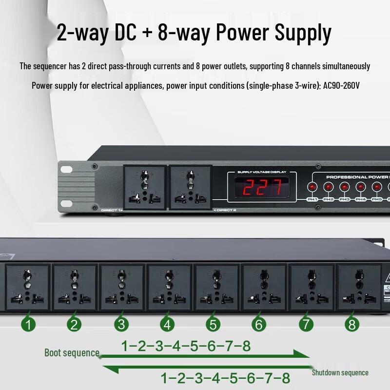Huido 16-Channel Conference Power Sequencer (CN version)
