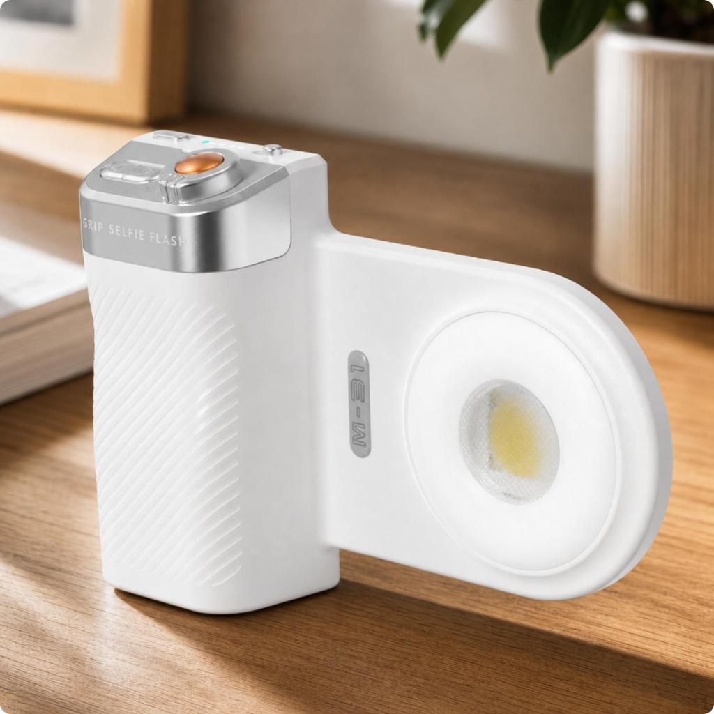 Phone Camera Grip with Fill Light OneHanded capturing Light, for Mobile Photography