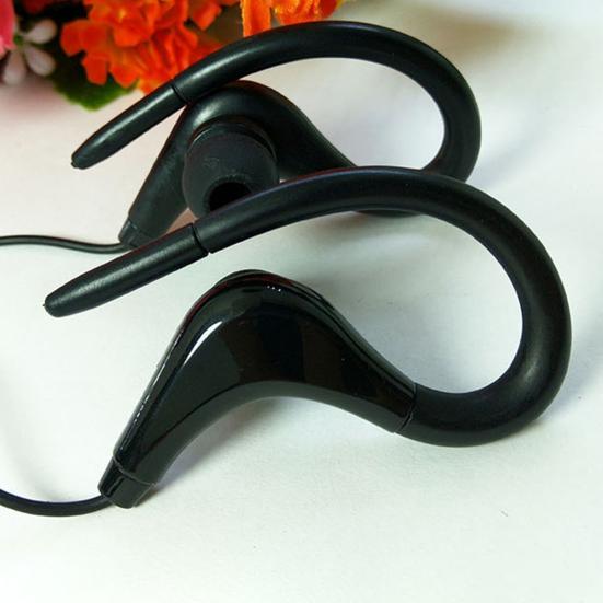 Wired Earbud High Fidelity Waterproof Ergonomic 3.5mm Noise Reduction Sports Ear Hook Earphone for Running