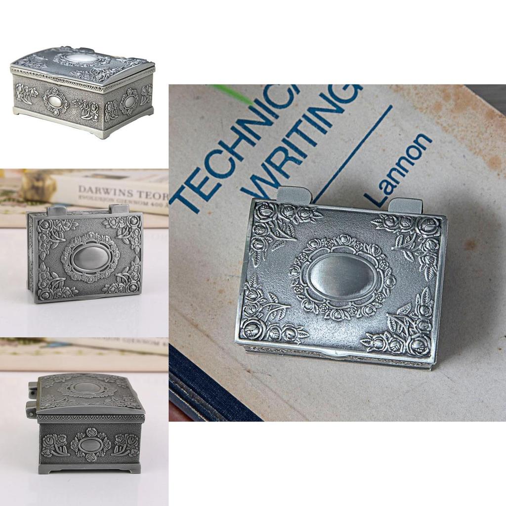 Exquisite Small Jewelry Storage Box With Rose Design For Rings Earrings And Necklaces