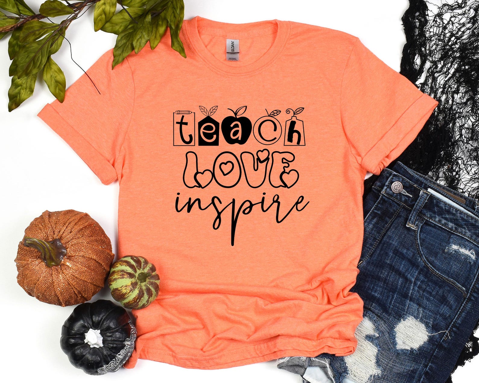 Teach Love Inspire, Teacher Shirt, Gift for Teacher, Cute Teacher Wear, First Day Of School Shirt For Teachers, Teaching Tee, Teachers Day S