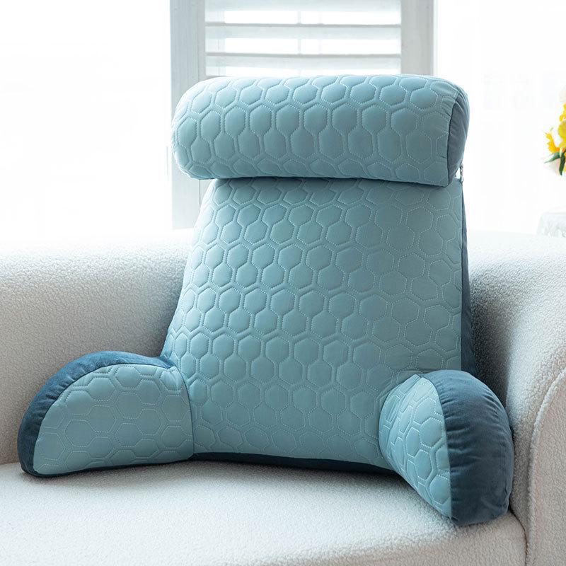 Ice Silk Latex Headboard Cushion: Soft Backrest Pillow for Sofa and Bed with Cool Comfort