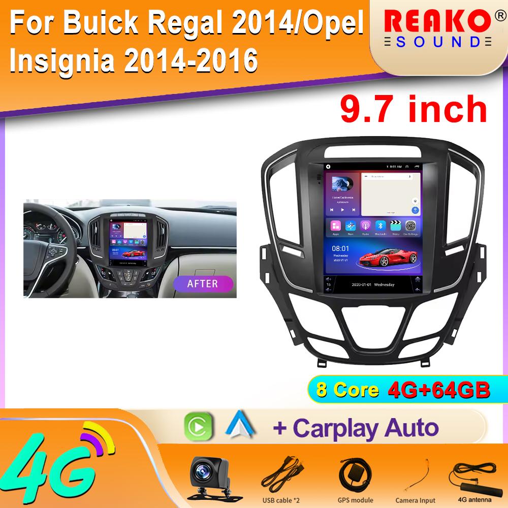 

2din Android Car Radio для Buick Regal Opel Insignia 2014-2018 для Tesla Screen Carplay WIFI BT 4G RDS Автомобильный мультимедийный проигрыватель DSP 8 core 4GB+64GB