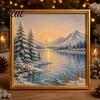 Christmas Gem Art DIY Faux Pearl Kit Winter Scene Painting Wall Decoration 3D Sparkling Animal Craft Kit for Adults Holiday Decor Supplies
