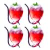 Wine Whiskey Glass Heat Resistant Sucking Juice Milk Drinking Tube Straw Cup Creative Wine Glass High Quality Glass Cup