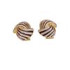 1 Pair Twisted Black Enamel Post Earrings For Women Fashion Jewelry Elegant Trendy Vinatge Daily Accessories