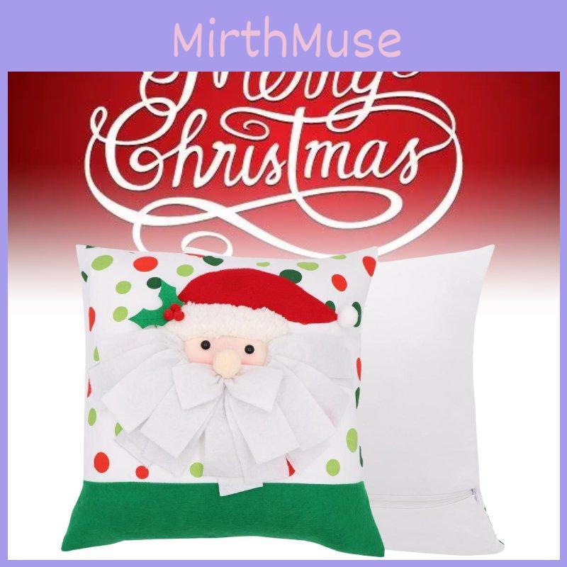Festive Christmas Santa Claus Pillow Cover Cozy Decorative Cushion For Holidays