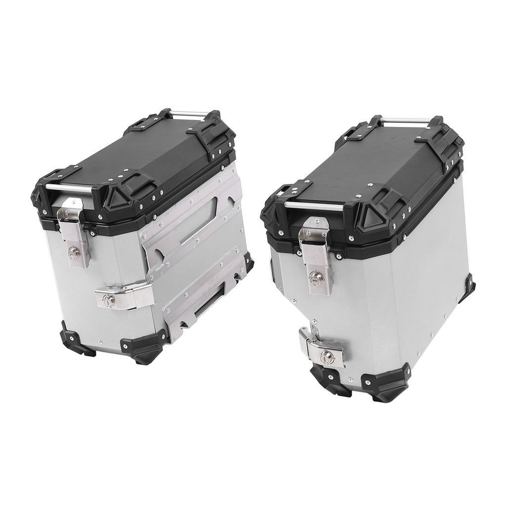 38L Motorcycle Side Case with Lock and Handle Left Right Water Resistant Quick Release Side Storage Carrier for Helmet