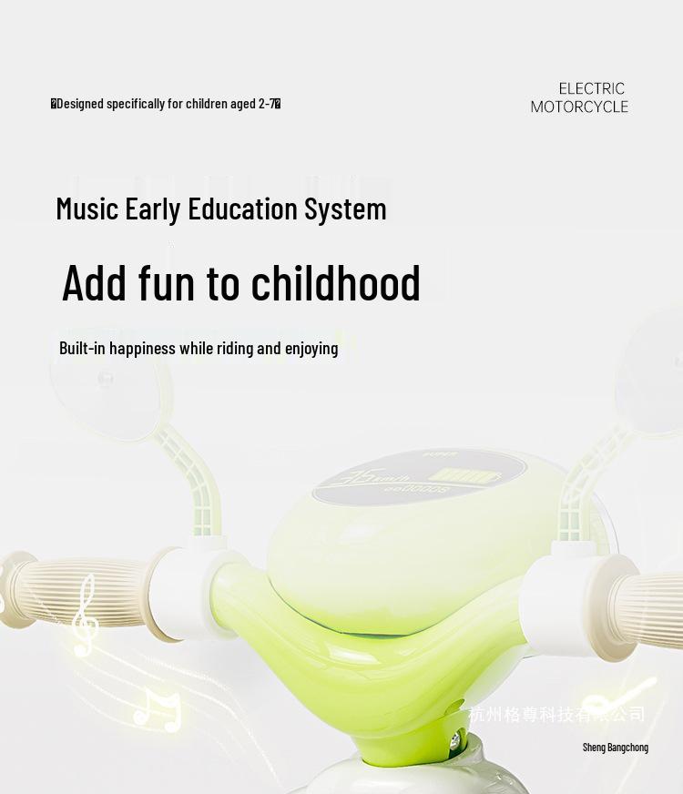 Children's Electric Ride-On Tricycle: Battery-Powered Motorcycle Toy with Remote Control for Boys and Girls