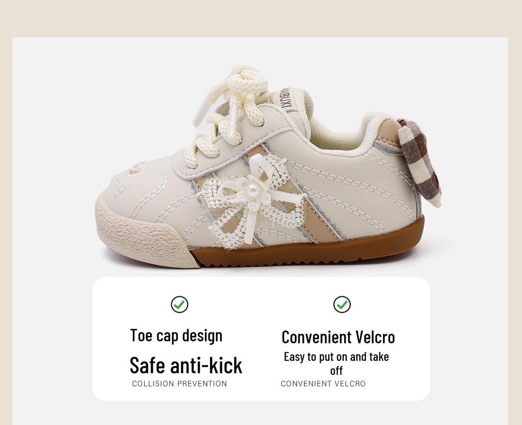 2026 Spring Kids' Fashionable Non-slip Baby Girl Casual Sports Shoes with Soft Sole