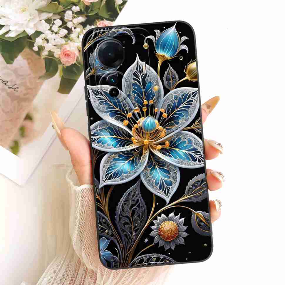 Für vivo S15e 5G V2190A Hülle Bunt Bemalte Blumen Silikonhülle Für Vivo S15e VIVO S15E 5G 6,44" Vollschutz Stoßfänger