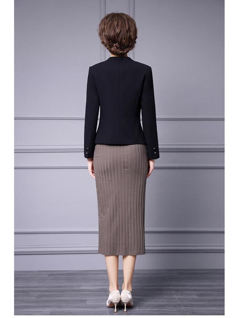 Zhili Damen Slim Schwarzer Anzugjacke - Elegant, Stilvoll Frühjahr 2025 Mode