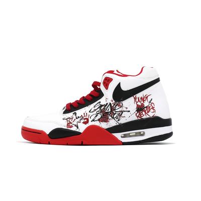 Flight Legacy Vintage Basketball Shoes Unisex Mid Top White/Red/Black BQ4212-100(Team140-)