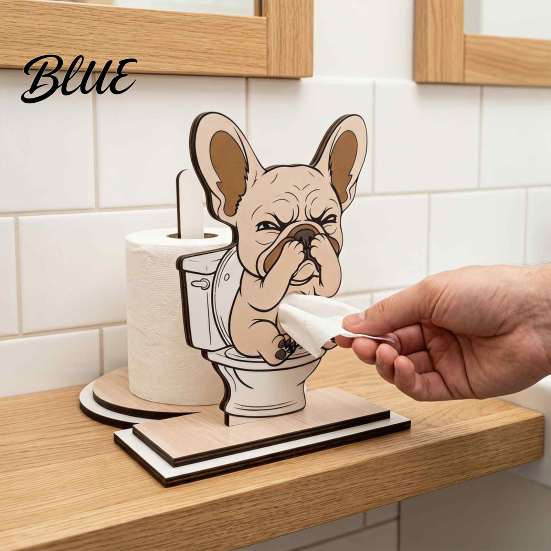 Funny Animal Toilet Roll Stand Paper Holder  Creative Shape Dispenser  Vertical Stable Tissue Rustic Log Style Storage Rack  Solid Wood for
