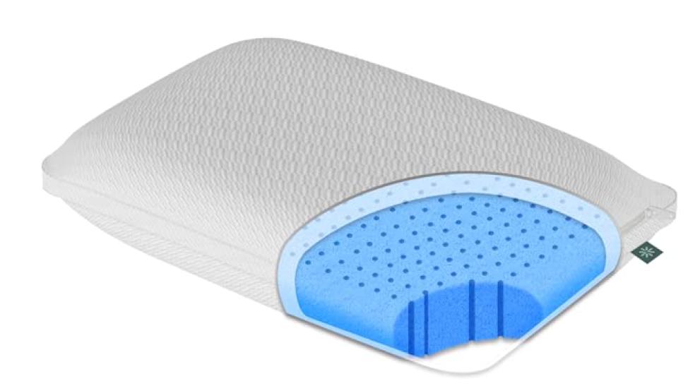 

Zinus Low-Rebound Gel Memory Foam Pillow, White, 40 x 60 x 15cm PPAAT4 Standard