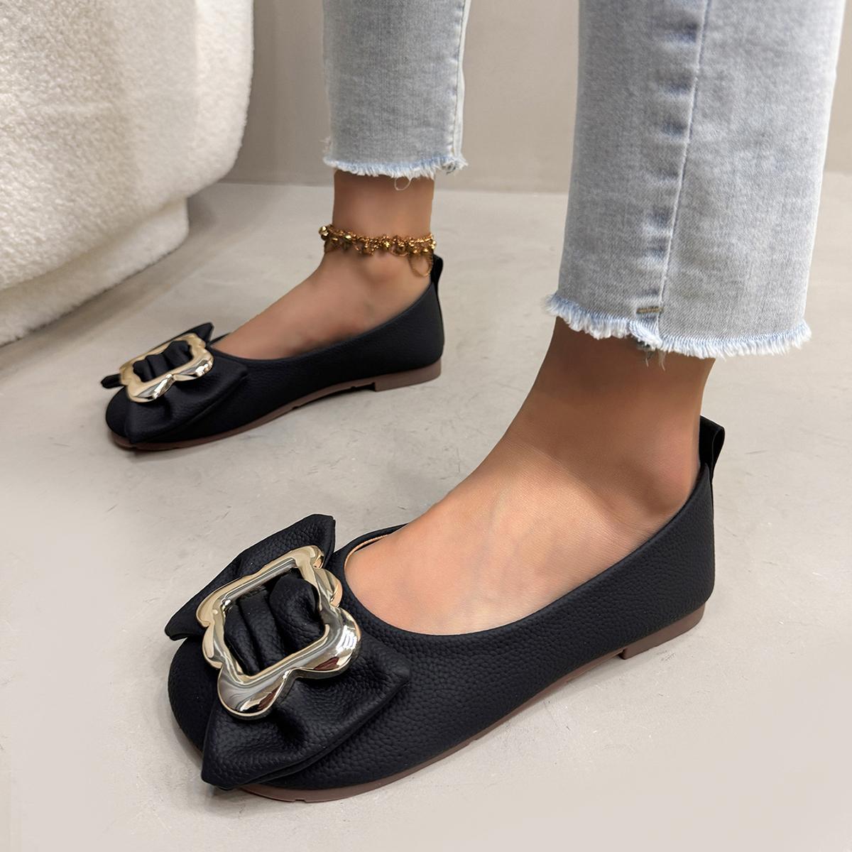 

Brand Designer Flat Shoes Women s Comfortable Soft Sole Shallow Mouth Slip on Casual Loafer Leather Single Shoes Loafers 43 чорний