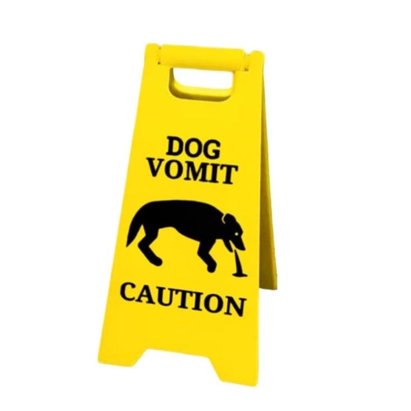 

Cats Vomit Alert Sign With Bright Yellow Color For Parks Pet Friendly Restaurants Community Event Pet Lovers Caretakers 1