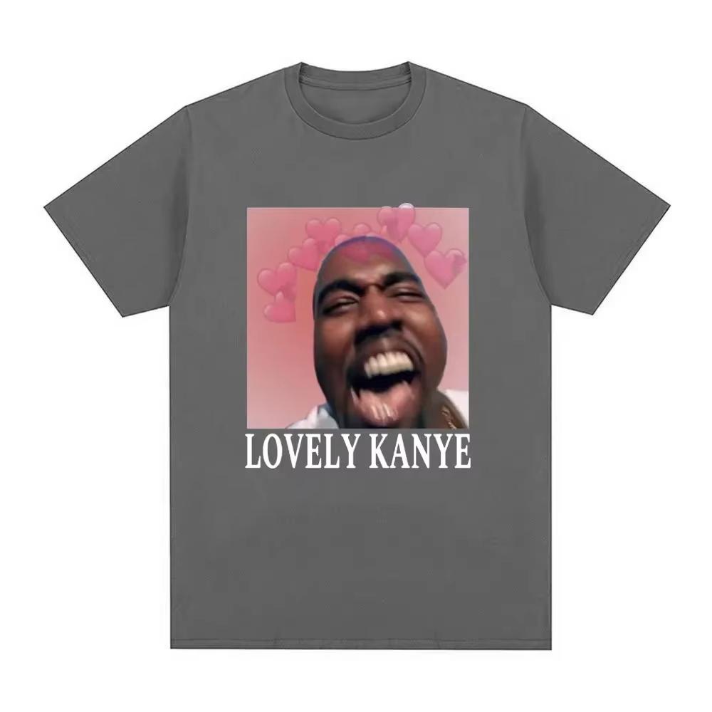 Funny Lovely Kanye West Meme T-shirt Men Fashion Vintage Hip Hop T Shirt Casual Cotton Short Sleeve Oversized T-Shirts Unisex