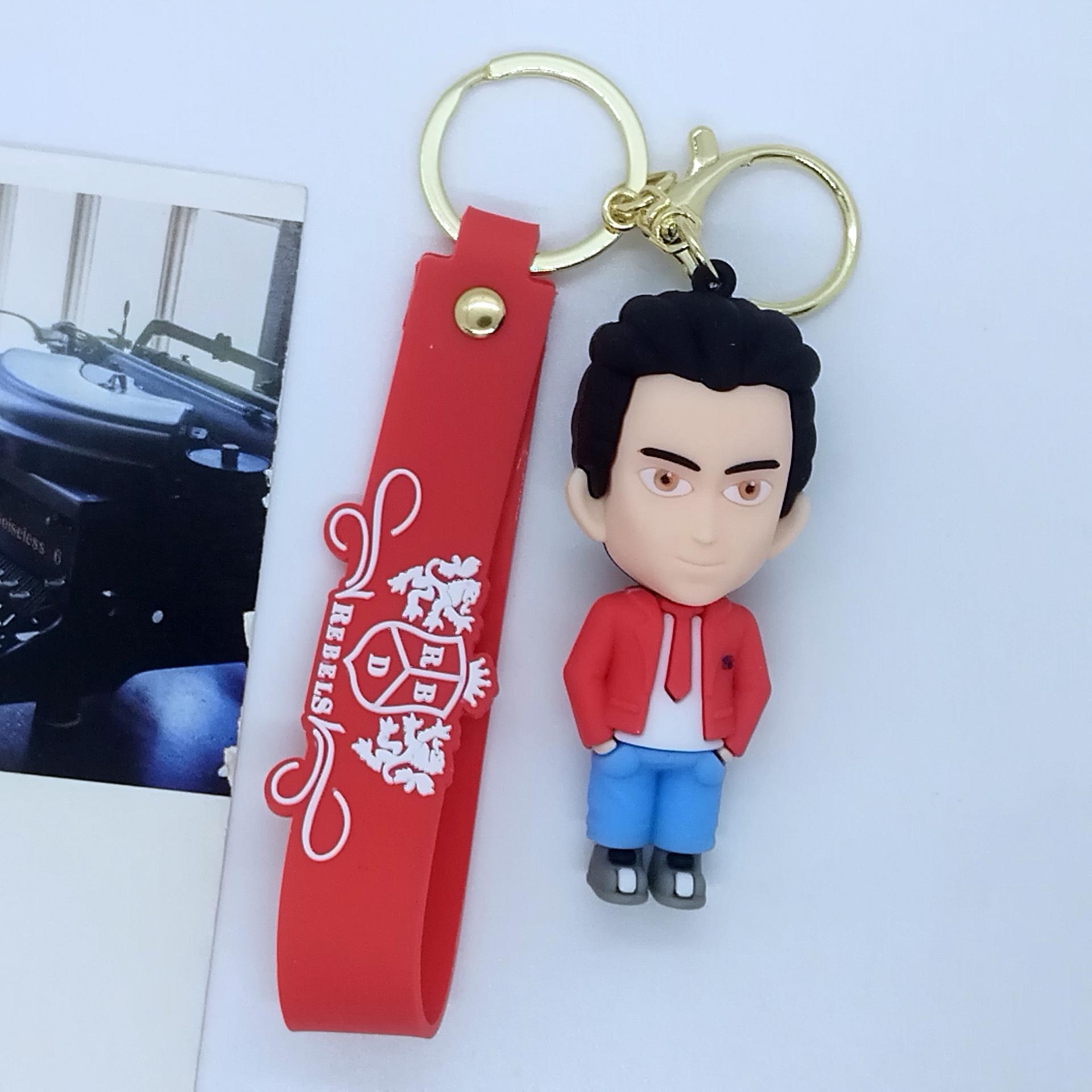 

Rbd Band Keychain Cute Boy Silicone Doll Hanging Accessory Couple Car Bag Decoration Small Gift For Women Men Pendant jewelry