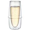 [Set of 2] KINTO Double-Wall KRONOS Champagne Glasses, Temperature-Maintaining, Condensation-Resistant, Up to 160ml