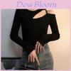 Spring Off Shoulder Tshirt For Women With Embroidered Detailing And Oversize Fit