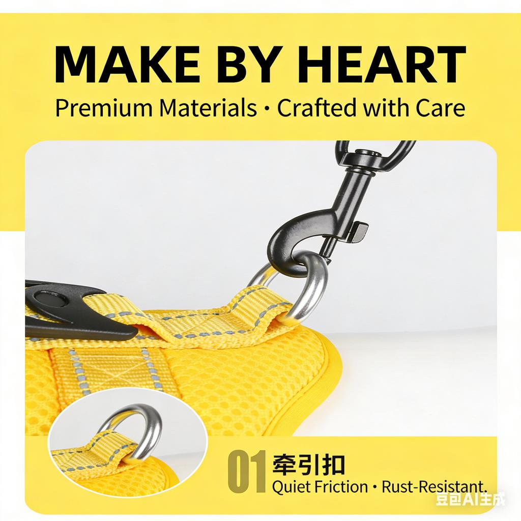 Pet Chest For Dogs - Large-sized Dog Walking Rope - Reflective Leash - Back- Dog Chest