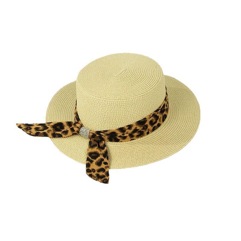 New Summer Women's Outdoor Sun Protection Beach Hat Fisherman Hat Big Brim Hat Beach Hat Leopard Print Hat Sun Hat