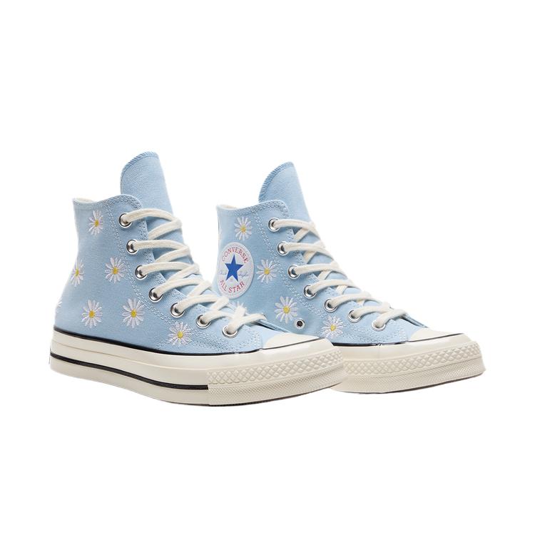 Converse Chuck 70 High Embroidered Daisies - Blue It Unisex Sneakers White Black A16763C