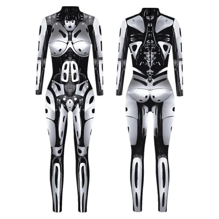 Kostiumy sceniczne z nadrukiem cyfrowym 3D dla dorosłych na wydarzenia Halloween, karnawałowe imprezy tematyczne, strój cosplayowy do zabawy w udawanie, kombinezon