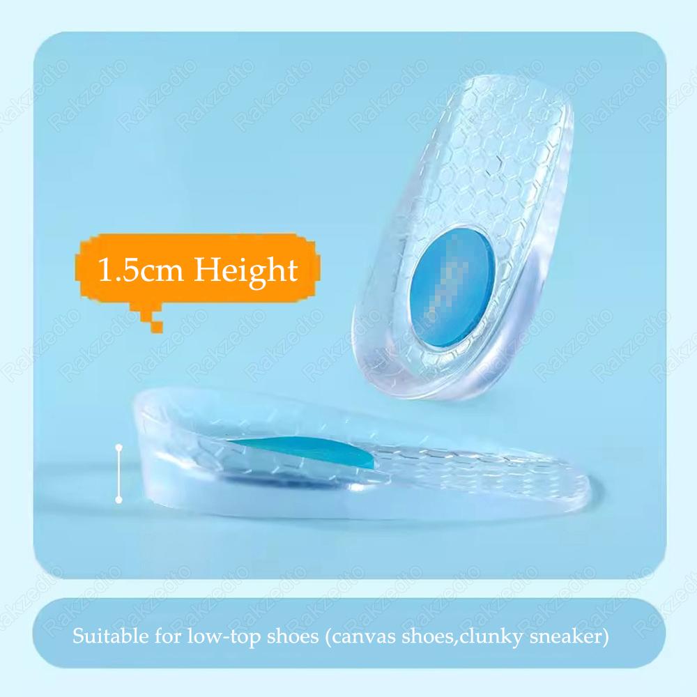 

Силиконовые стельки для увеличения роста для мужской и женской обуви, вставки, невидимые стельки для увеличения роста для обуви, гелевые подкладки под пятку