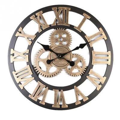 Industrial Gear Wall Clock Decorative Retro Silent Mechanical Clock Industrial Age Style Room Decoration Wall Art Home Decor