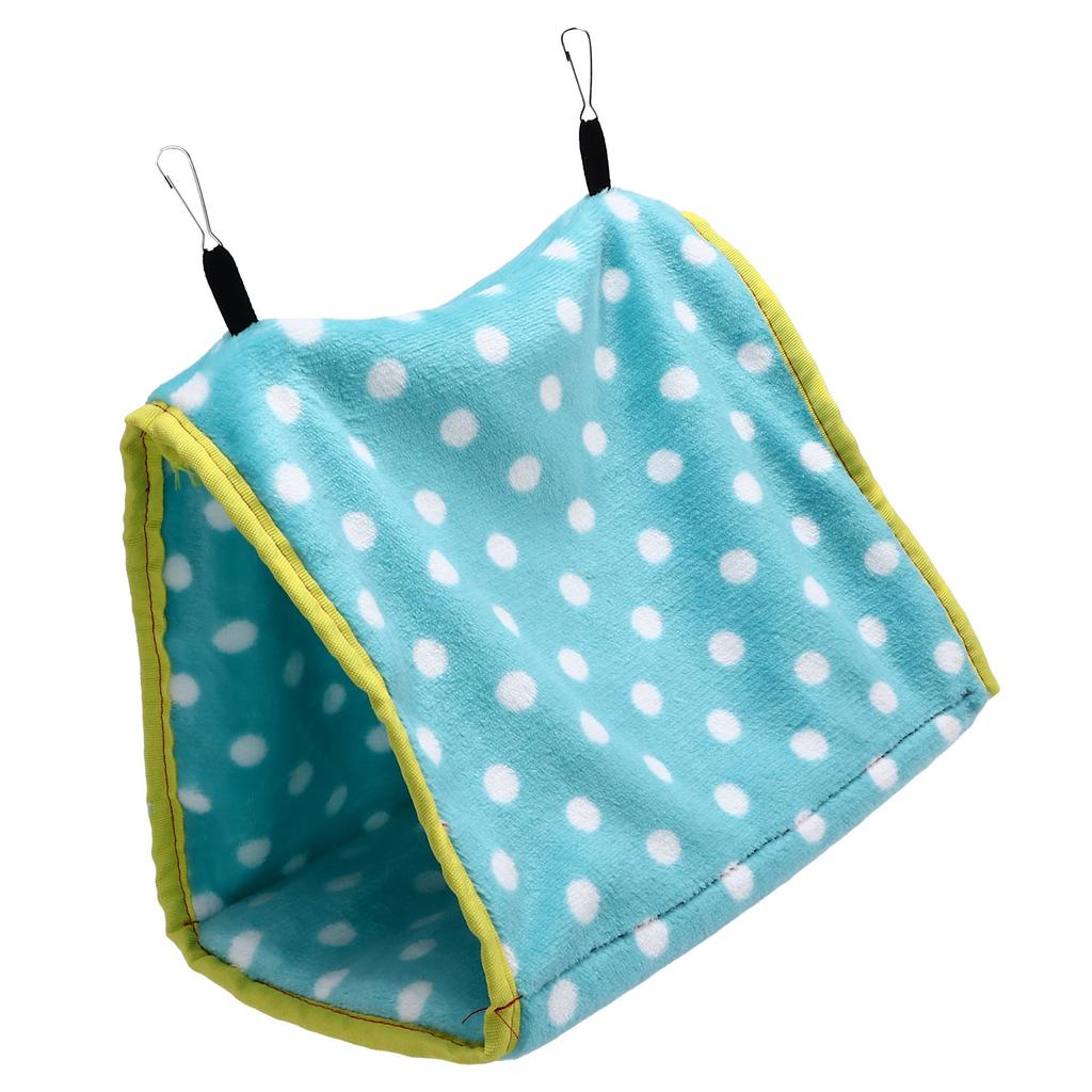 Bird Bed Foldable Portable Comfortable Flannel Triangular  ing Bird Hammock with Hooks for Parrots Hamsters