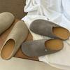 Casual outerwear platform Boken shoes heightening Muller slippers lazy outdoor bag head 19987 khaki, beige-J