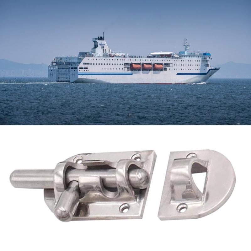 Universal Marine Door Fastener Bolt Latches Steel Construction Hatches Locking Easy Installation for Vessel Applications