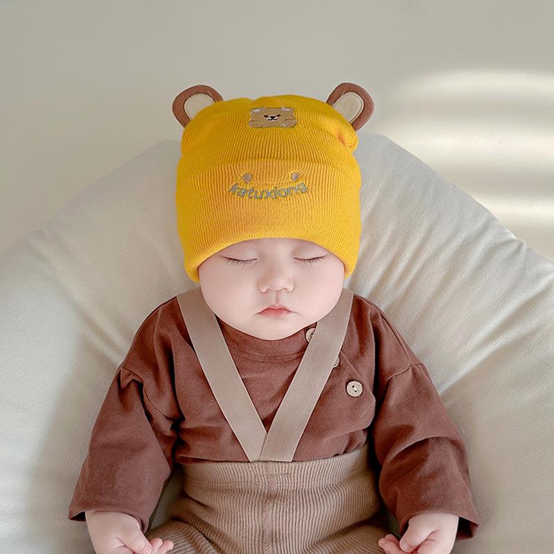 Katu Bear Infant Cotton Pullover Hat for 3-12 Months - Spring/Autumn Boys & Girls