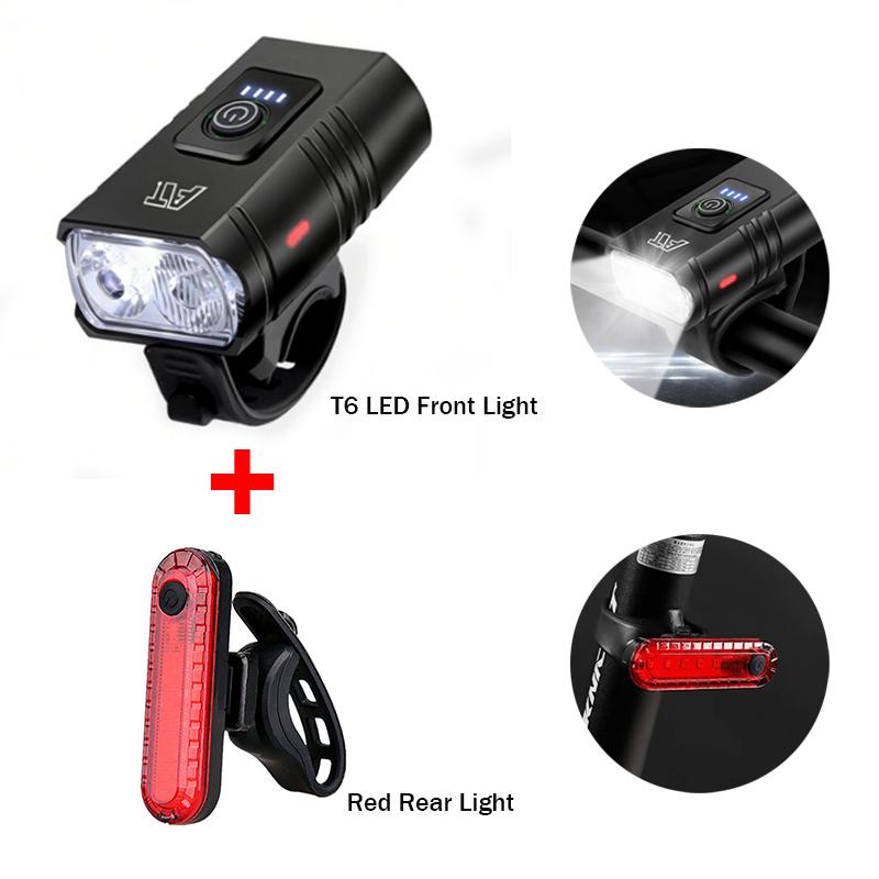 LED Bicycle Front Light Type-C Rechargeable Bicycle Headlight MTB Road Bike Headlamp Easy to Install Cycling Accessories
