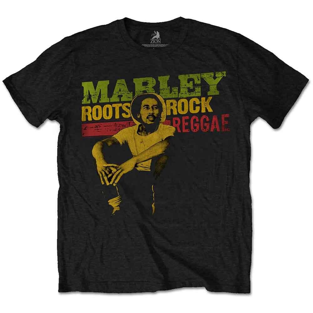 Bob Marley Roots Rock Reggae T-Shirt Black New Unisex T-Shirt S