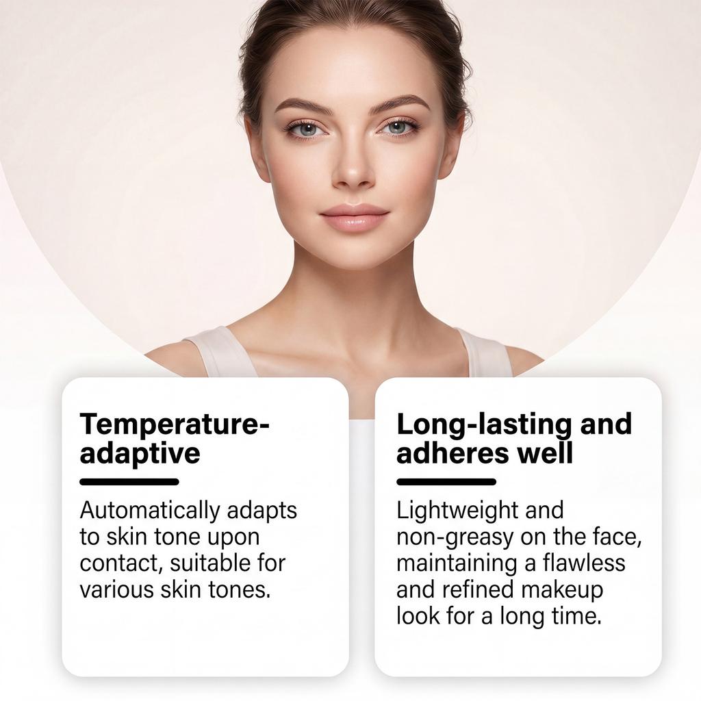 Thermo-changing Foundation, Natural Color, Lightweight and Breathable, Does Not Cake