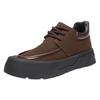 Men's Winter 2024 Retro British Style Thick-Soled Casual Sneakers with Velvet Lining for Teens