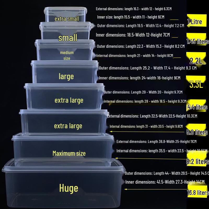Rectangular Transparent Fresh-Keeping Food Storage Box Transparent Fresh-keeping Box