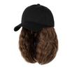 Damen Bob Perückenkappe mit Schirmmütze, All-in-One Kurzhaar Baseballkappe Perücke, Ganzjahres Universelles Vollkopf Synthetisches Haarteil für Tägliche Mode