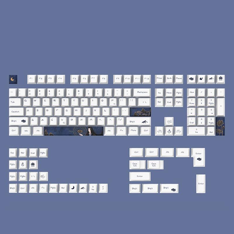 Height Keycaps for 108-Key 5-Side Dye Sublimation PBT Mechanical Keyboard Keycap Fit For 61 64 84 87 96 98 Keypad