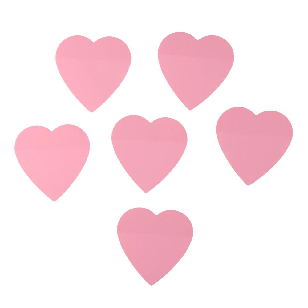 

6 Packs Water-proof Self-adhesive Pink Heart Memo Pad Planner Notepad Sticky Notes 1pc