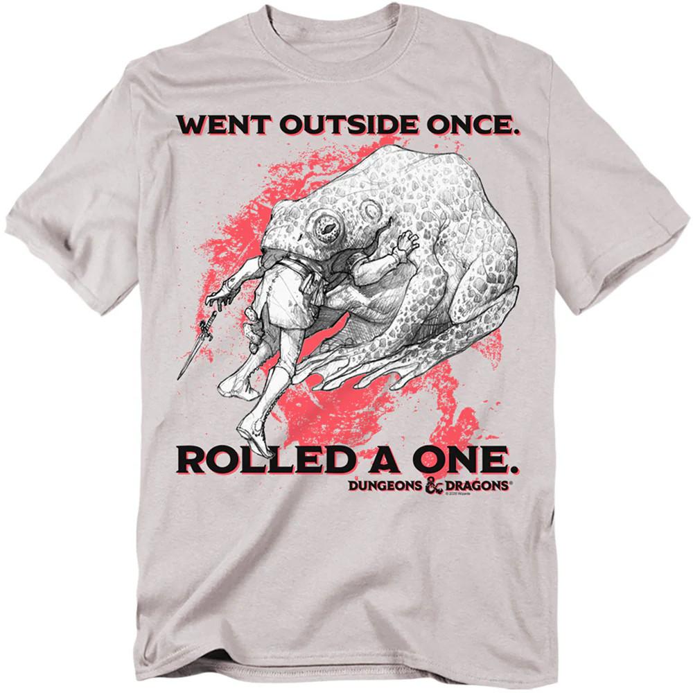 Dungeons And Dragons Rolled A One Mens T Shirt Silver Officially Licensed Unisex T-Shirt XXL