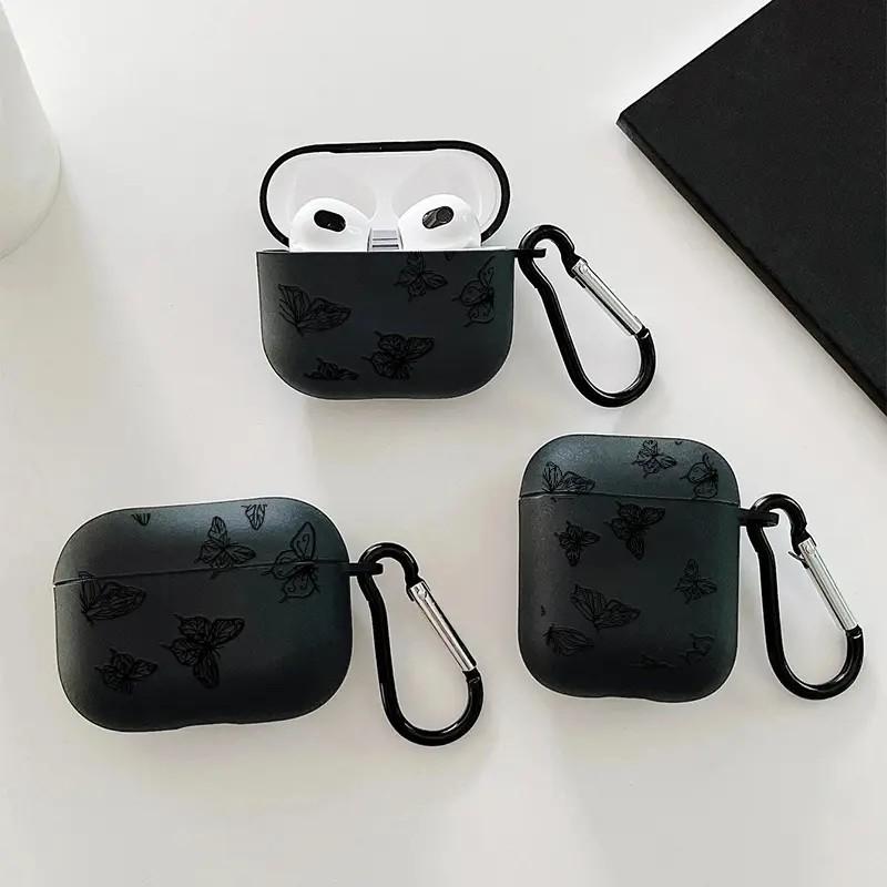 Black butterfly suitable for AirPods 1/1st generation protective case Apple pro/1 wireless bluetooth headset cover