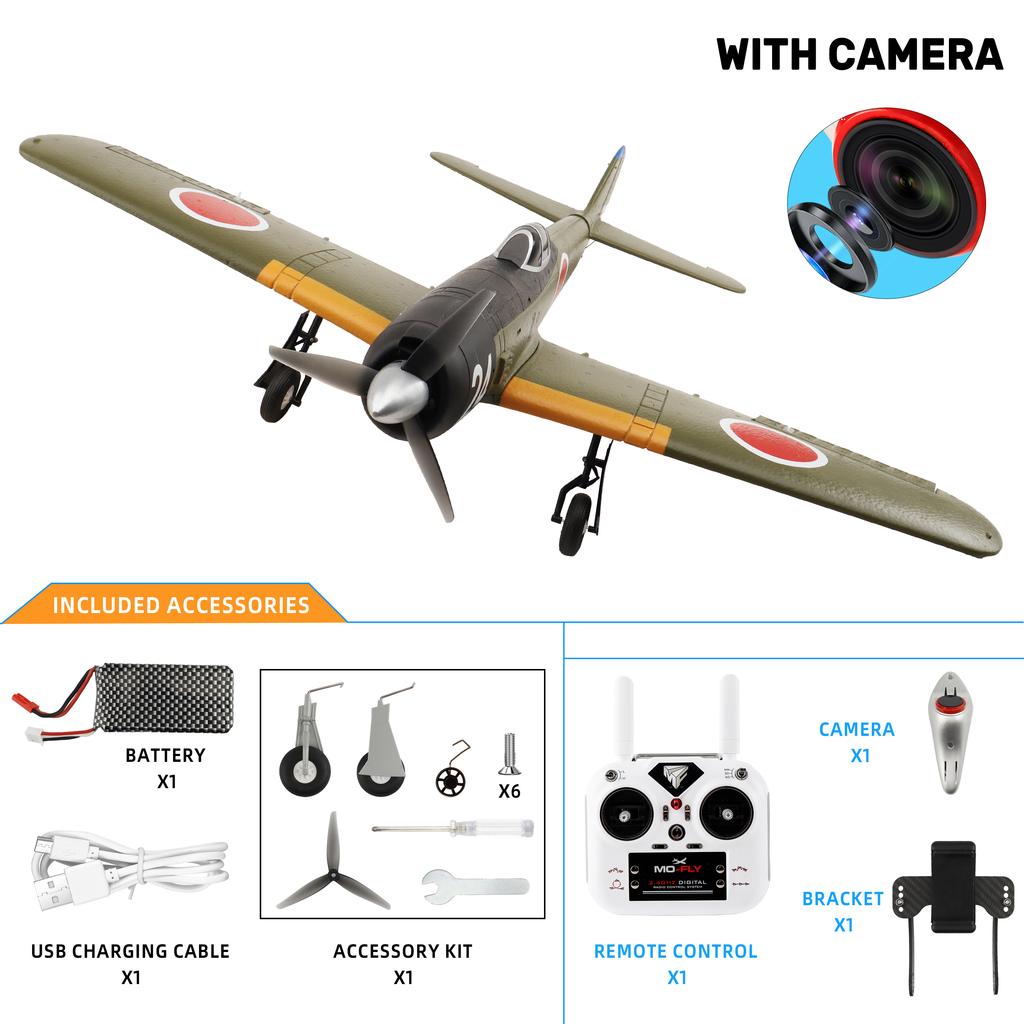 MF-A84 Airplane 1/16 2.4G Remote Control Plane 690mm Wingspan Fixed-wing Aircraft with Gyroscope Brushless Glider Model Toy