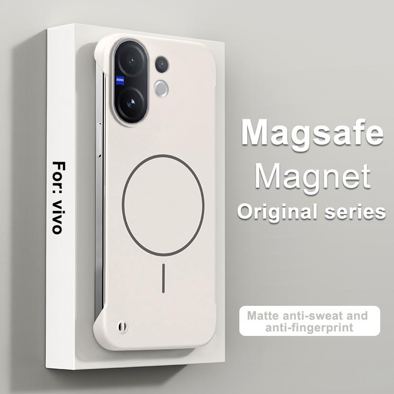 Für Magsafe Rahmenlose Hülle Für VIVO V60 Matt Ultra Dünn Kabelloses Laden Hartes PC Stoßfestes Cover für V60 V50 V40 Lite Schale