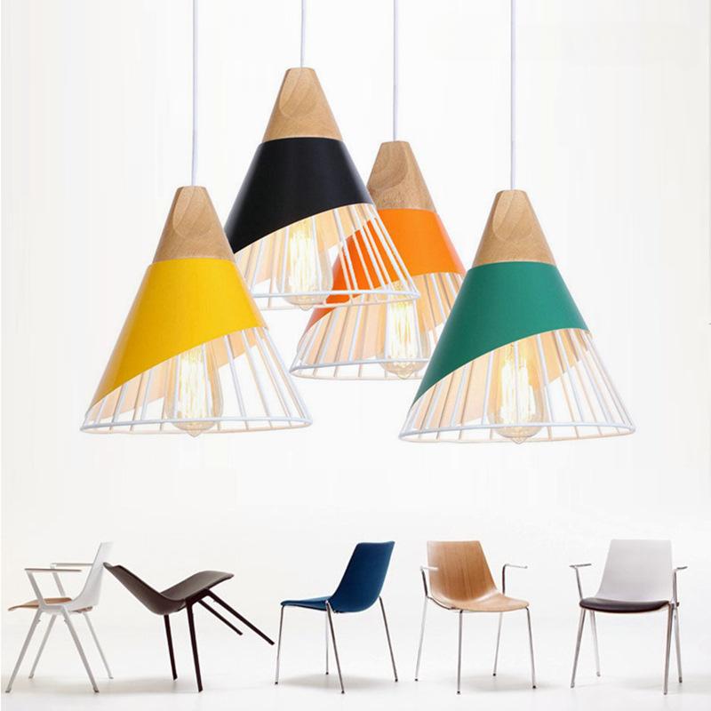 Lustre, Luz LED, Sala de Jantar Simples, Sala de Estar, Quarto, Madeira Maciça, Alumínio, Barra de Ferro Forjado, Lustre para Sala de Jantar